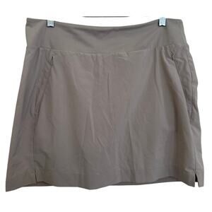 Athleta Beige Soho Skort Pockets Stretch Pickleball Tennis Travel Active Wear-12